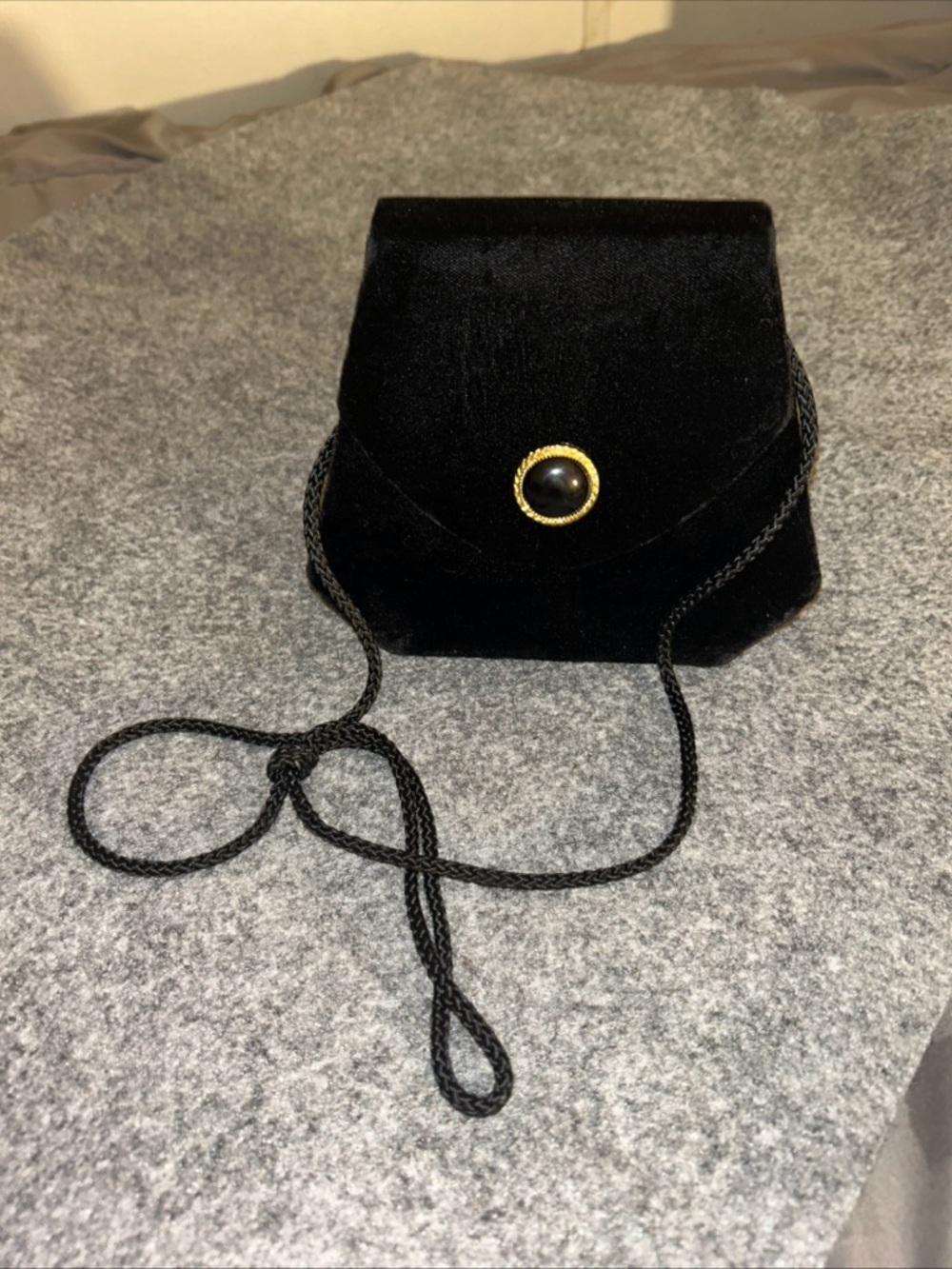 Vintage Magid Black Velvet Evening Handbag